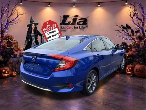 Aegean Blue Metallic 2019 Honda Civic EX-L