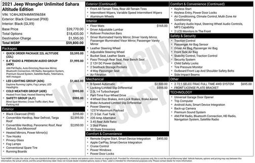 2021 Jeep Wrangler Unlimited Sahara Altitude