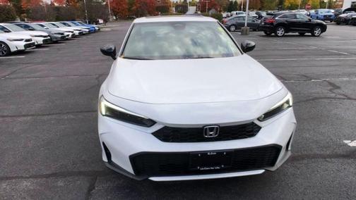 Platinum White Pearl 2026 Honda Civic Hybrid Sport
