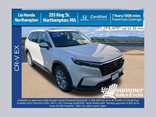 Platinum White 2024 Honda CR-V EX