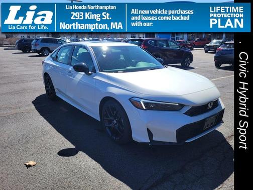 Platinum White Pearl 2026 Honda Civic Hybrid Sport