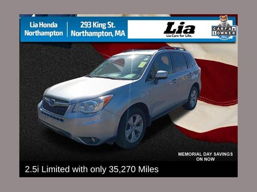 Ice Silver Metallic 2015 Subaru Forester 2.5i Limited