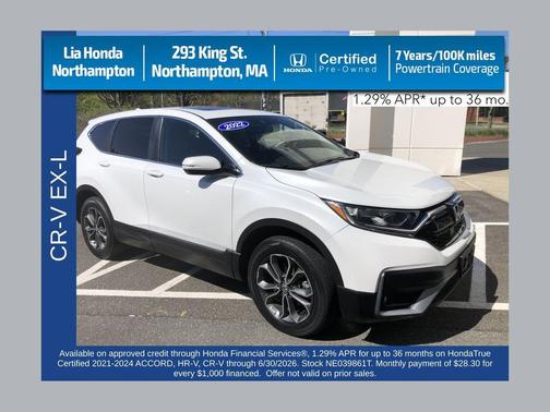 Platinum White Pearl 2022 Honda CR-V EX-L