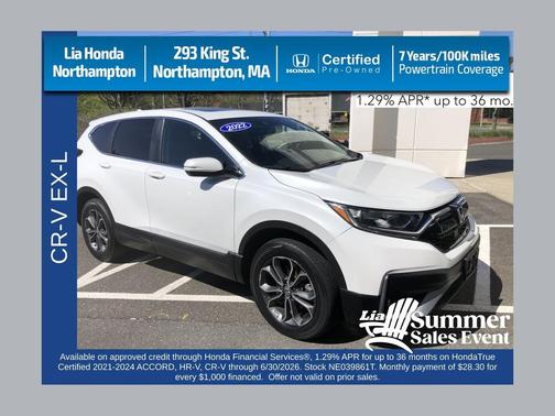 Platinum White Pearl 2022 Honda CR-V EX-L