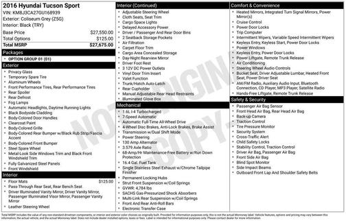 2016 Hyundai TUCSON Sport