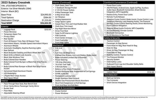 2023 Subaru Crosstrek Base