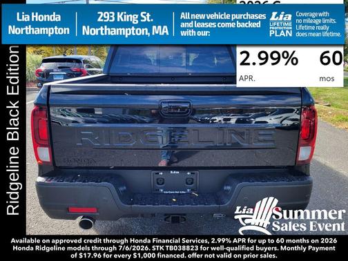 Black 2026 Honda Ridgeline Black Edition