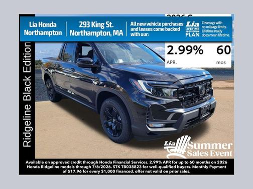 Black 2026 Honda Ridgeline Black Edition