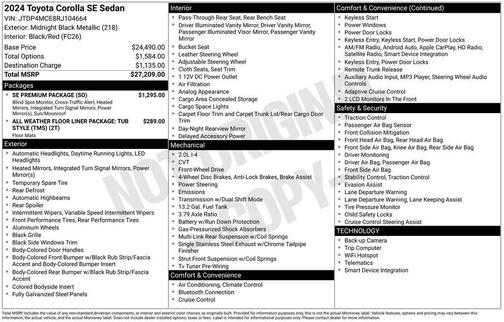 2024 Toyota Corolla SE