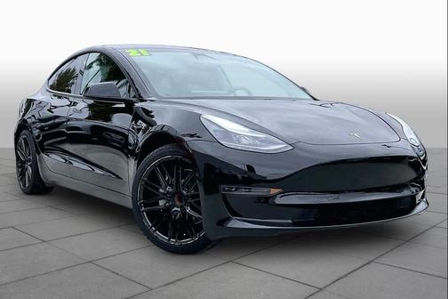Solid Black 2021 Tesla Model 3 Standard Range Plus