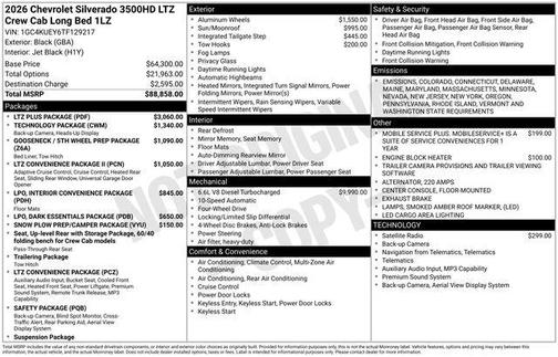 2026 Chevrolet Silverado 3500 LTZ