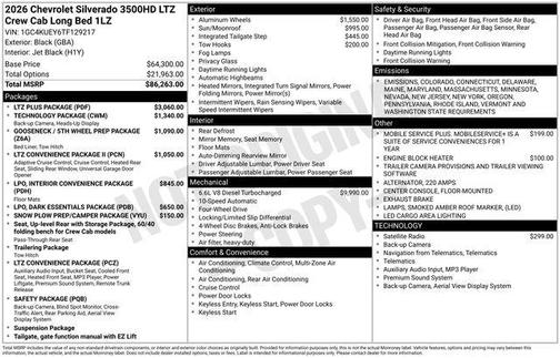 2026 Chevrolet Silverado 3500 LTZ
