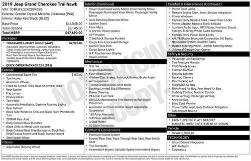 2019 Jeep Grand Cherokee Trailhawk