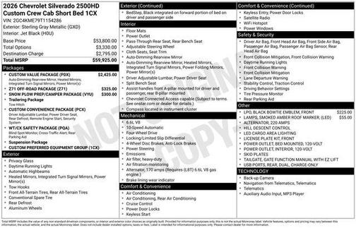 2026 Chevrolet Silverado 2500 Custom