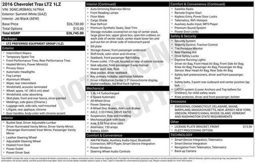 2016 Chevrolet Trax LTZ