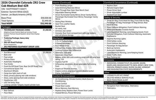 2026 Chevrolet Colorado ZR2