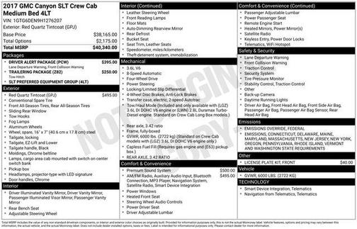 2017 GMC Canyon SLT