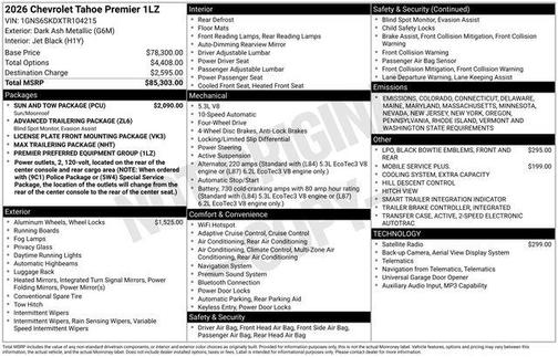 2026 Chevrolet Tahoe Premier