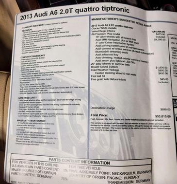 2013 Audi A6 2.0T Premium Plus quattro