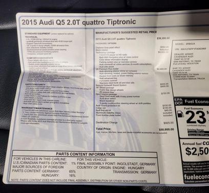 2015 Audi Q5 2.0T Premium Plus