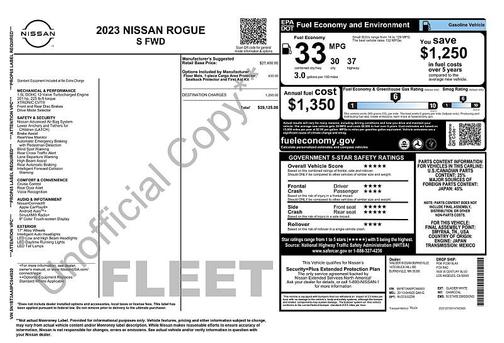 Glacier White 2023 Nissan Rogue S