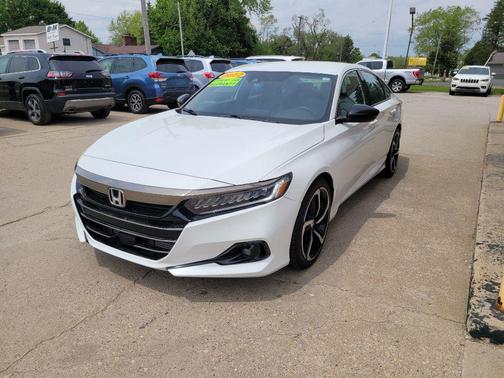 WHITE 2022 Honda Accord Sport 1.5T