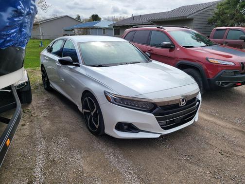 WHITE 2022 Honda Accord Sport 1.5T