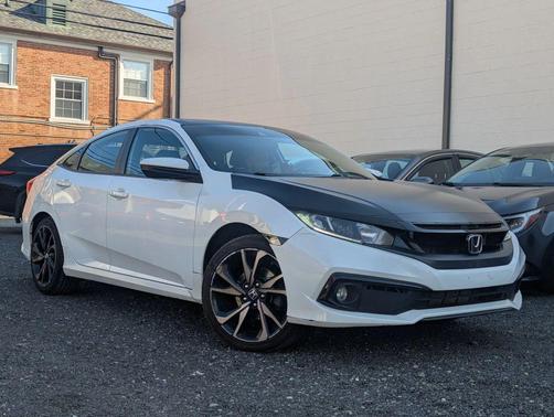 Platinum White Pearl 2020 Honda Civic Sport