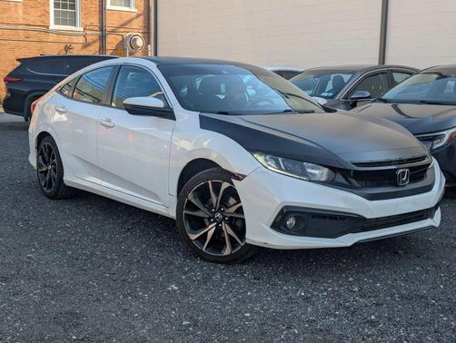 Platinum White Pearl 2020 Honda Civic Sport
