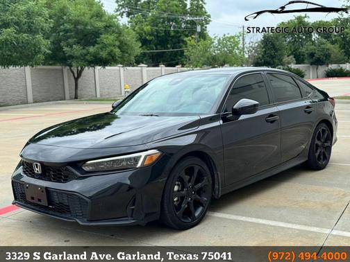 Crystal Black Pearl 2025 Honda Civic Hybrid Sport Touring