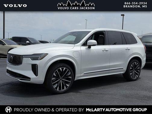 Crystal White Pearl 2026 Volvo XC90 Plug-In Hybrid Ultra, T8 AWD, Electric/Gasoline, Bright, 6 Seats