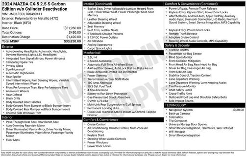 2024 Mazda CX-5 2.5 S Carbon Edition