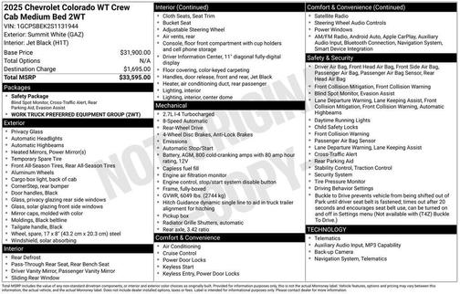 2025 Chevrolet Colorado WT