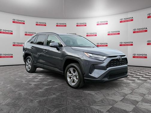 Magnetic Gray Metallic/Midnight Black Metallic 2025 Toyota RAV4 Hybrid LE