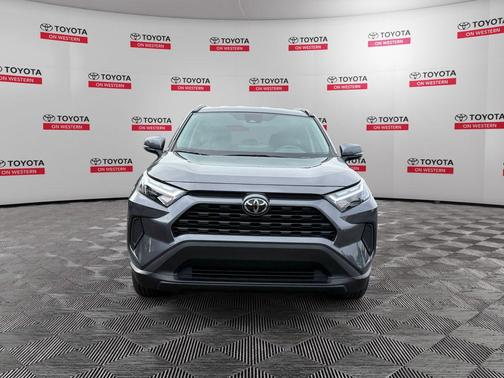 Magnetic Gray Metallic/Midnight Black Metallic 2025 Toyota RAV4 Hybrid LE