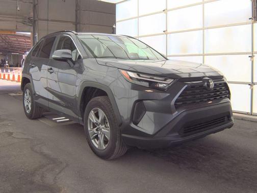 Magnetic Gray Metallic/Midnight Black Metallic 2025 Toyota RAV4 Hybrid LE