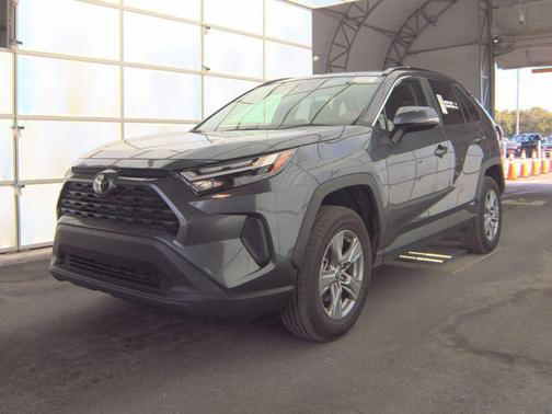 Magnetic Gray Metallic/Midnight Black Metallic 2025 Toyota RAV4 Hybrid LE