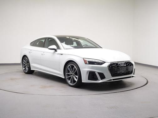 Glacier White Metallic 2024 Audi A5 Sportback 45 S Line Premium Plus