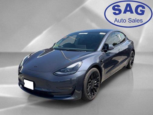 Gray 2022 Tesla Model 3 Performance
