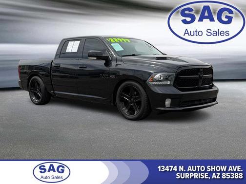 Brilliant Black Crystal Pearlcoat 2018 RAM 1500 Night Crew Cab 4x2 5'7' Box