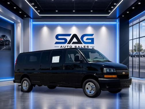 Black 2023 Chevrolet Express 3500 RWD 3500 Extended Wheelbase LS