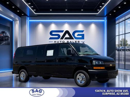 Black 2023 Chevrolet Express 3500 RWD 3500 Extended Wheelbase LS