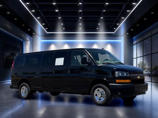 Black 2023 Chevrolet Express 3500 RWD 3500 Extended Wheelbase LS