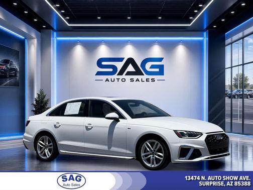 White 2022 Audi A4 45 S line Premium Plus