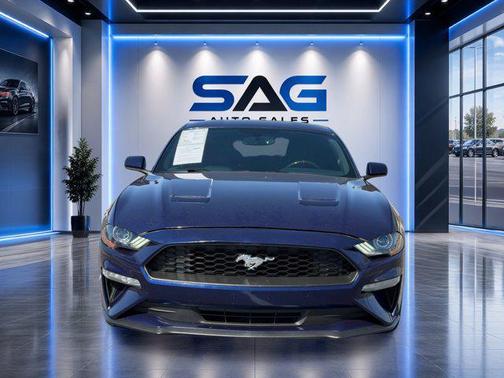 Kona Blue Metallic 2018 Ford Mustang EcoBoost