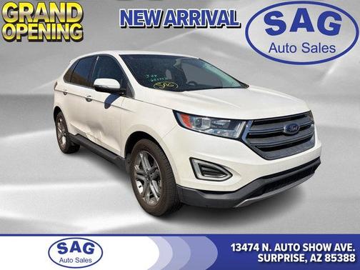 White Platinum Clearcoat Metallic 2016 Ford Edge Titanium
