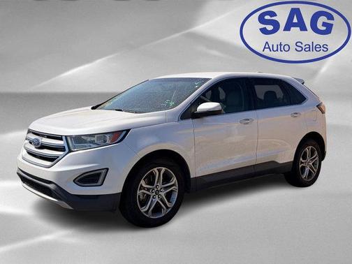 White Platinum Clearcoat Metallic 2016 Ford Edge Titanium