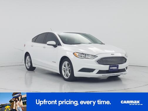 White 2018 Ford Fusion Hybrid S