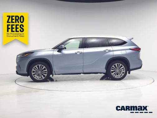 Blue 2021 Toyota Highlander Hybrid Platinum