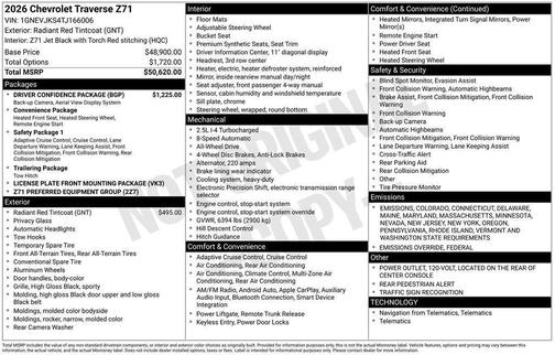 2026 Chevrolet Traverse AWD Z71